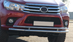 Toyota Hilux 2015– Predný ochranný rám ST018 (nerez) fotografia 7