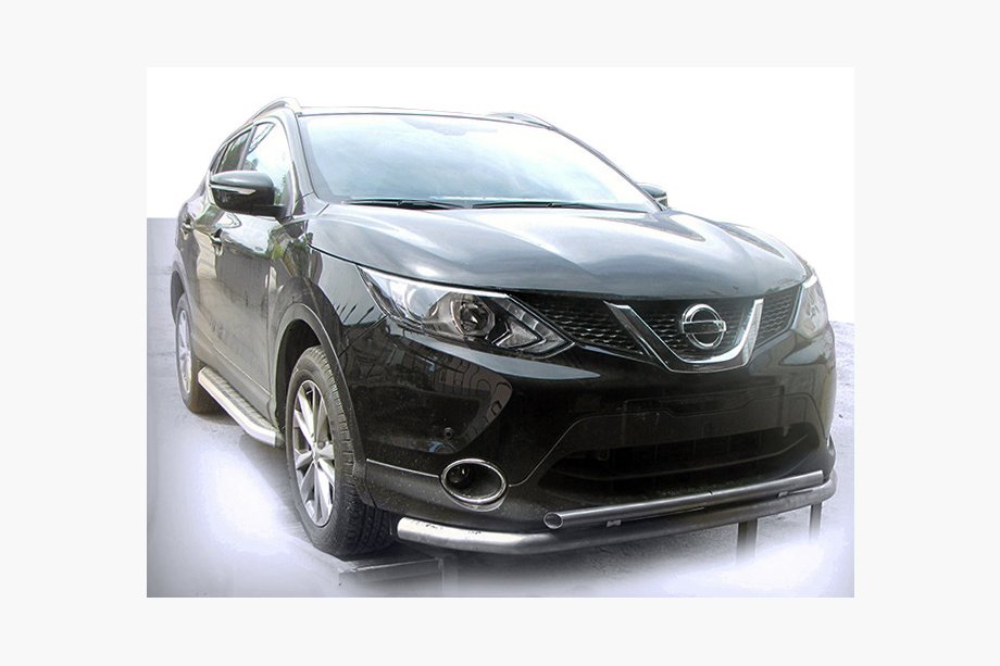 Nissan Qashqai 2014–2021 Predný ochranný rám ST014 (nerez) Image