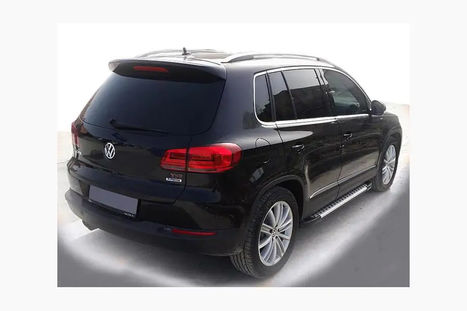 Volkswagen Tiguan 2007–2016 Bočné nášľapy Allmond Grey (2 ks, hliník) Image