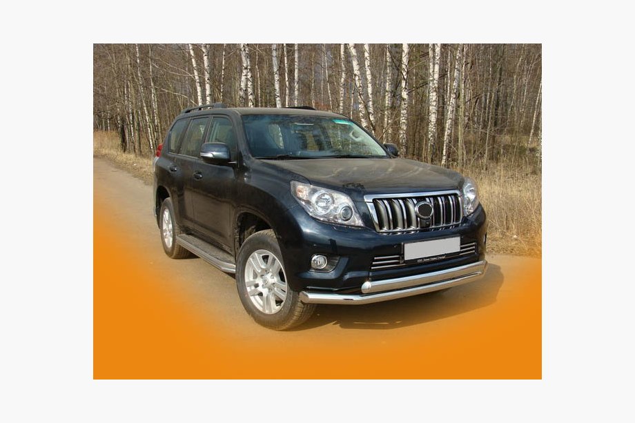 Toyota Land Cruiser Prado 150 2009–2023 Predný ochranný rám ST014 (nerez) 60/42 mm Fotografia 3