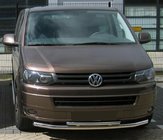 Volkswagen T5 2010–2015 Predný dvojitý ochranný rám 60/48 mm (nerez) fotografia 1