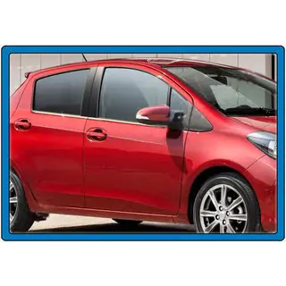 Okenné lišty (4 ks, nerez) Toyota Yaris 2010–2020 fotografia 3