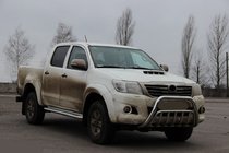 Toyota Hilux 2006–2015 Predný ochranný rám WT002 (nerez) fotografia 3