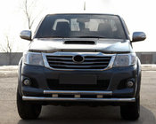 Toyota Hilux 2006–2015 Predný ochranný rám ST014 (nerez) fotografia 1