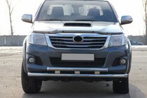 Toyota Hilux 2006–2015 Predný ochranný rám ST014 (nerez) fotografia 3
