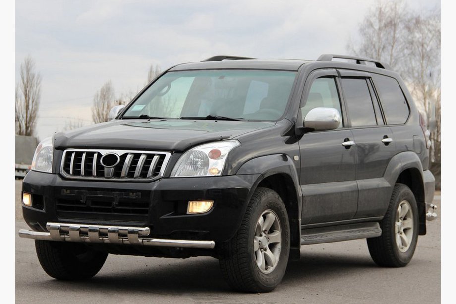 Toyota Land Cruiser Prado 120 2002–2009 Predný ochranný rám ST015 (nerez) Image