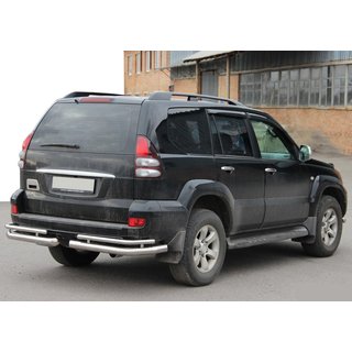 Zadné dvojité rohové rámy AK003-1 (2 ks, nerez) Toyota Land Cruiser Prado 120 2002–2009 fotografia 4