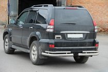 Toyota Land Cruiser Prado 120 2002–2009 Zadné dvojité rohové rámy AK003-1 (2 ks, nerez) fotografia 6
