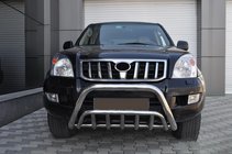 Toyota Land Cruiser Prado 120 2002–2009 Nízky predný ochranný rám (bullbar) WT002 (nerez) fotografia 2