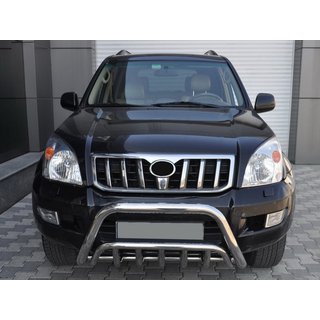 Nízky predný ochranný rám (bullbar) WT002 (nerez) Toyota Land Cruiser Prado 120 2002–2009 fotografia 1