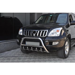Nízky bullbar WT003 (nerez) Toyota Land Cruiser Prado 120 2002–2009 fotografia 3