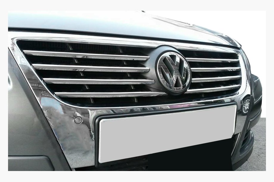 Volkswagen Passat B6 2006–2012 Lišty na mriežku (8 ks, nehrdzavejúca oceľ) Image