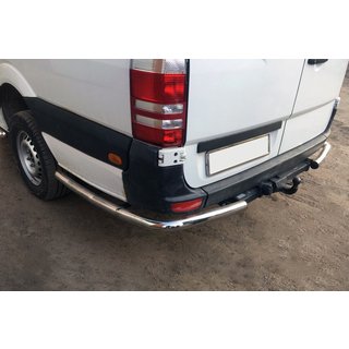 Bočné rúrky za zadným kolesom, uhlové (2 ks, nerez) Mercedes Sprinter W906 2006–2018 fotografia 1