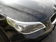 BMW 5. rad E60/E61 2003–2010 Chrómové kryty predných svetlometov (2 ks, plast) fotografia 1