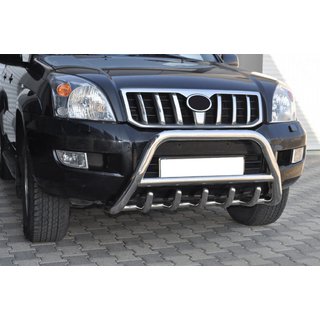 Nízky bullbar WT003 (nerez) Toyota Land Cruiser Prado 120 2002–2009 fotografia 1
