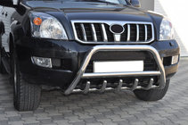 Toyota Land Cruiser Prado 120 2002–2009 Nízky bullbar WT003 (nerez) fotografia 1