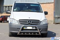 Mercedes Viano 2004–2014 Predný ochranný rám WT003/004 (nerez) 60 mm, s nápisom fotografia 3