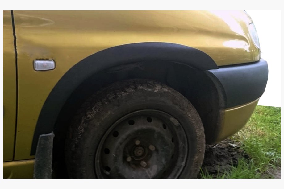 Peugeot Partner 1996–2008 Plastové lemy blatníkov (4 ks, čierne) Image