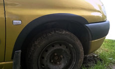 Peugeot Partner 1996–2008 Plastové lemy blatníkov (4 ks, čierne) fotografia 1