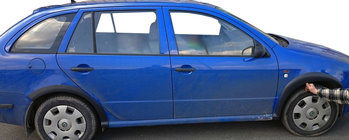 Skoda Fabia 2000–2007 Rozširovače blatníkov (sada, čierne) fotografia 1