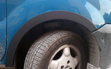 Renault Kangoo 1998–2008 Nástavce lemov blatníkov (4 ks, čierne) fotografia 1
