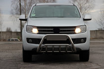 Volkswagen Amarok 2010–2022 Predný ochranný rám WT002 (nerez) fotografia 2