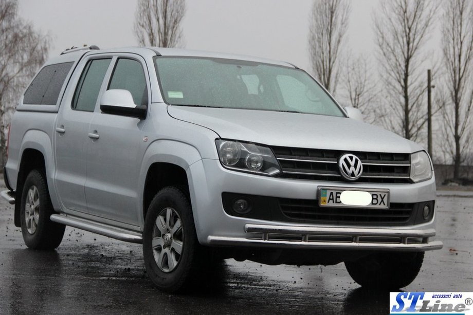 Volkswagen Amarok 2010–2022 Predný ochranný rám ST018-2 (nerez) Fotografia 4