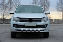 Volkswagen Amarok 2010–2022 Predný ochranný rám ST015 (nerez) fotografia 2