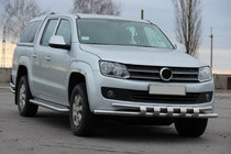 Volkswagen Amarok 2010–2022 Predný ochranný rám ST015 (nerez) fotografia 3