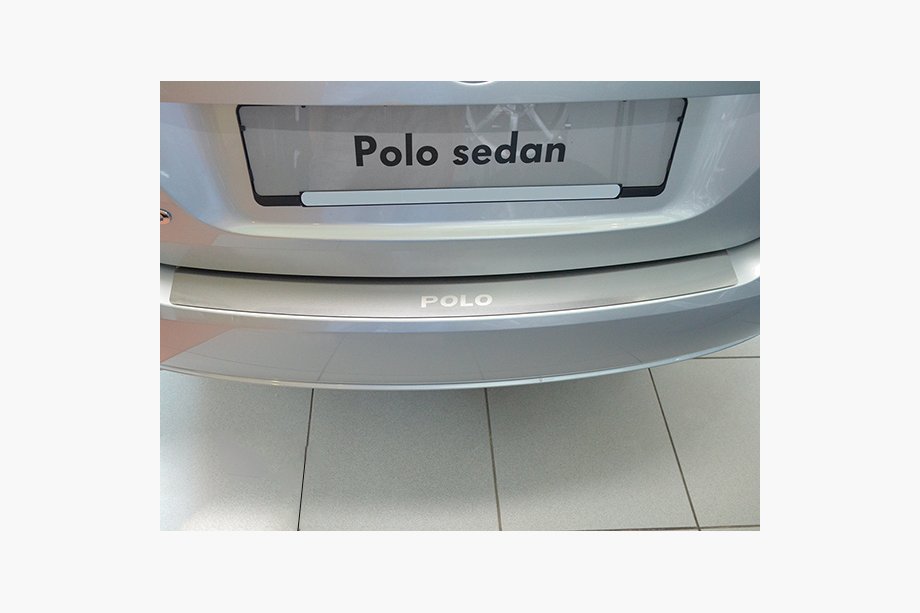 Volkswagen Polo 2010–2017 Nerezová lišta na zadný nárazník Nataniko 2009-2014, hatchback Image