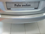 Volkswagen Polo 2010–2017 Nerezová lišta na zadný nárazník Nataniko 2009-2014, hatchback fotografia 1