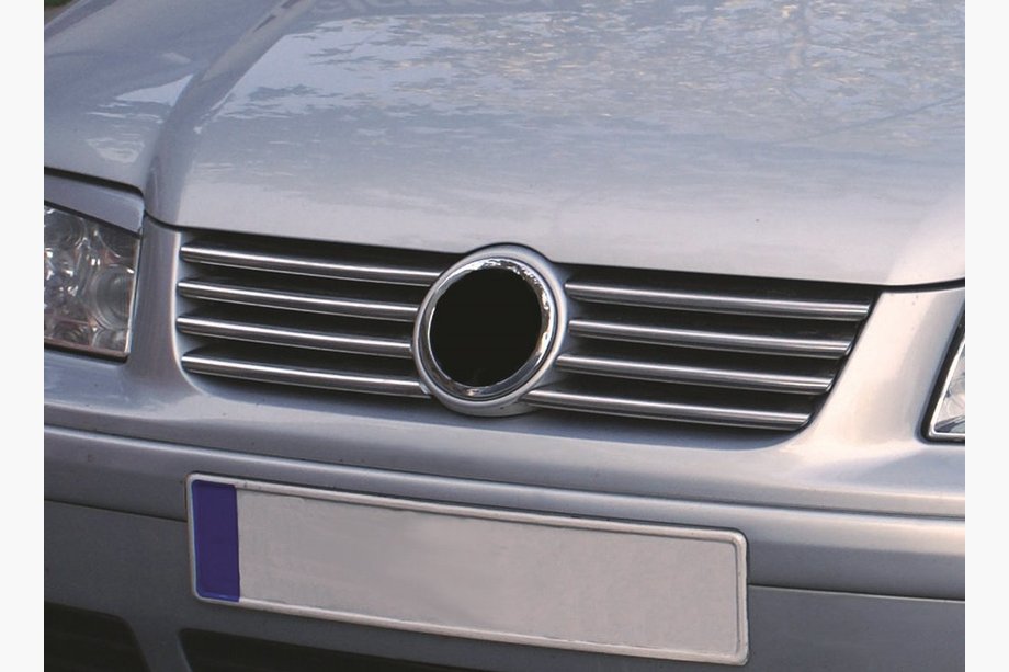 Volkswagen Bora 1998–2004 VÝPREDAJ! Chrómové lišty na masku (6 ks, nerez) Image