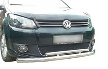 Volkswagen Caddy 2010–2015 Predný dvojitý ochranný rám 70/48 mm (nerez) fotografia 1