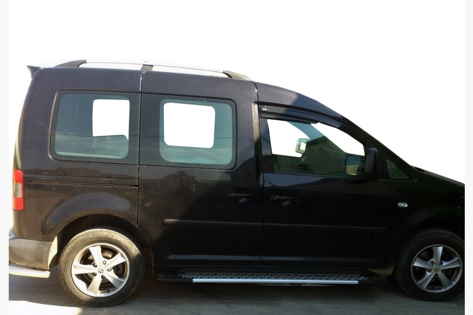 Volkswagen Caddy 2004–2010 Bočné nášľapy Allmond Grey (2 ks, hliník) Image