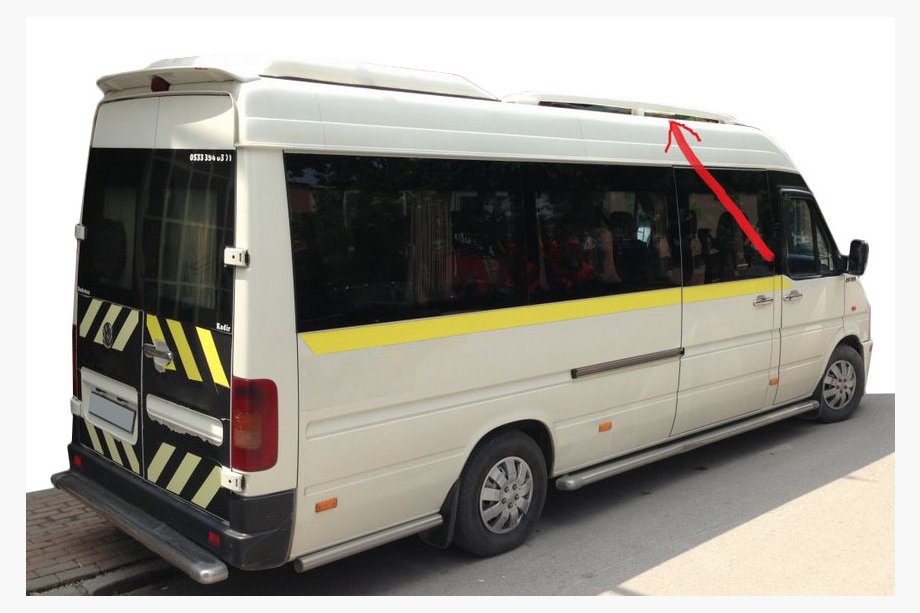 Volkswagen LT 1995–2006 Strešné lyžiny (2 ks, na lakovanie) Image