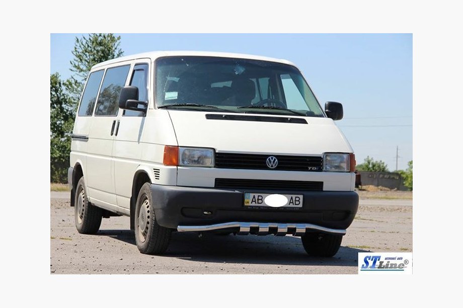 Volkswagen T4 Caravelle/Multivan 1990–2003 Predný ochranný rám s mriežkou ST010 (nerez) Fotografia 4