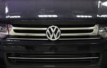Volkswagen T5 2010–2015 Kryty masky (Omsa, 4 ks, nerez) fotografia 1