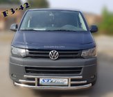 Volkswagen T5 2010–2015 Predný ochranný rám F3-42 (nerez) fotografia 4