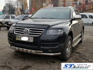 Volkswagen Touareg 2002–2010 Predný ochranný rám ST015 (nerez) fotografia 2