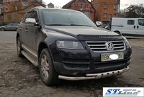 Volkswagen Touareg 2002–2010 Predný ochranný rám ST015 (nerez) fotografia 3