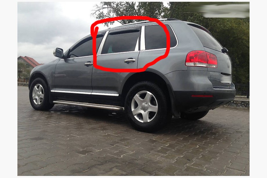 Volkswagen Touareg 2002–2010 Chrómové kryty stĺpikov dverí (6 ks, nerez) Fotografia 10