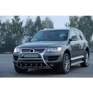 Predný ochranný rám WT003 Special (nerez) Volkswagen Touareg 2002–2010 fotografia 3