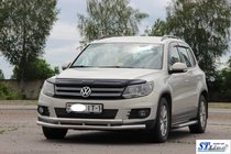 Volkswagen Tiguan 2007–2016 Predný ochranný rám ST016 (nerez) fotografia 3