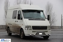 Volkswagen LT 1995–2006 Predný ochranný rám ST020 (nerez) fotografia 3