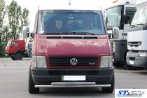 Volkswagen LT 1995–2006 Predný ochranný rám ST014 (nerez) fotografia 2