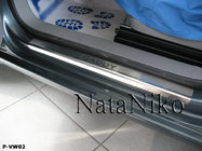 Volkswagen Caddy 2010–2015 Kryty prahov dverí Natanika Standard (4 ks, nerez) fotografia 3