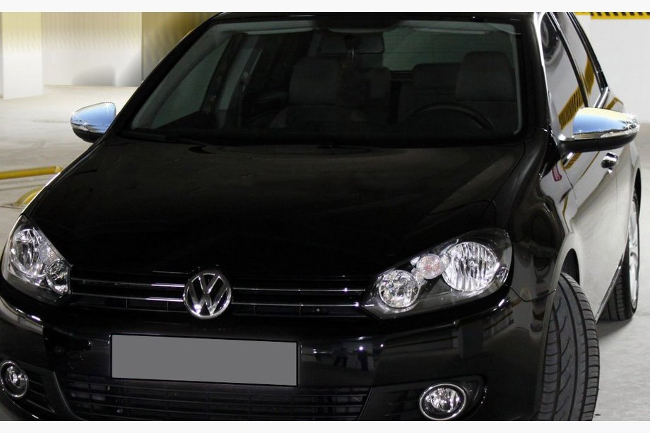 Volkswagen Golf 6 2008–2014 Kryty zrkadiel (HB, 2 ks, nerez) OmsaLine - talianska nehrdzavejuca ocel Image