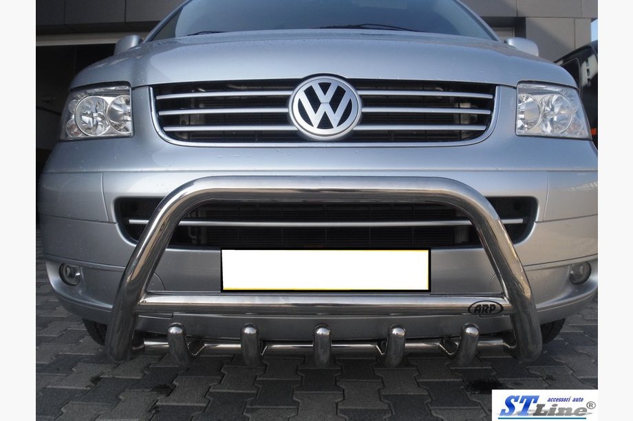 Volkswagen T5 Caravelle 2004–2010 Predný ochranný rám WT003 (nerez) 60 mm, bez nápisu Fotografia 8
