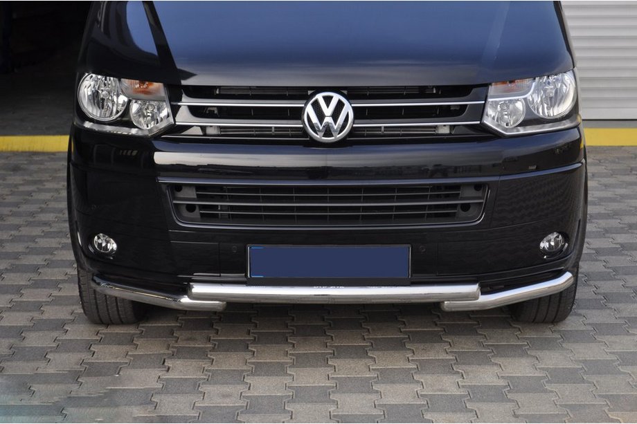 Volkswagen T5 2010–2015 Predný ochranný rám ST009 Greyder (nerez) Fotografia 1