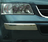 Volkswagen T5 Transporter 2003–2010 Chrómové rohové lišty na predný nárazník (2 ks, nerezová oceľ) fotografia 1
